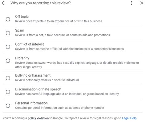 Google review policy violations